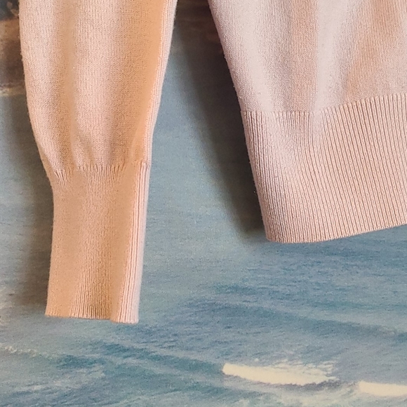 Women's Pink Long Sleeve Pull Over Sweater - Picture 4 of 5